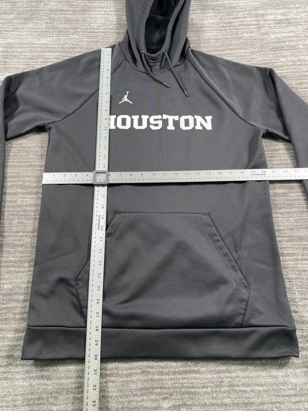 Houston Jordan Hoodie Mens Large Gray Fleece Pullover Basketball AR4311-060